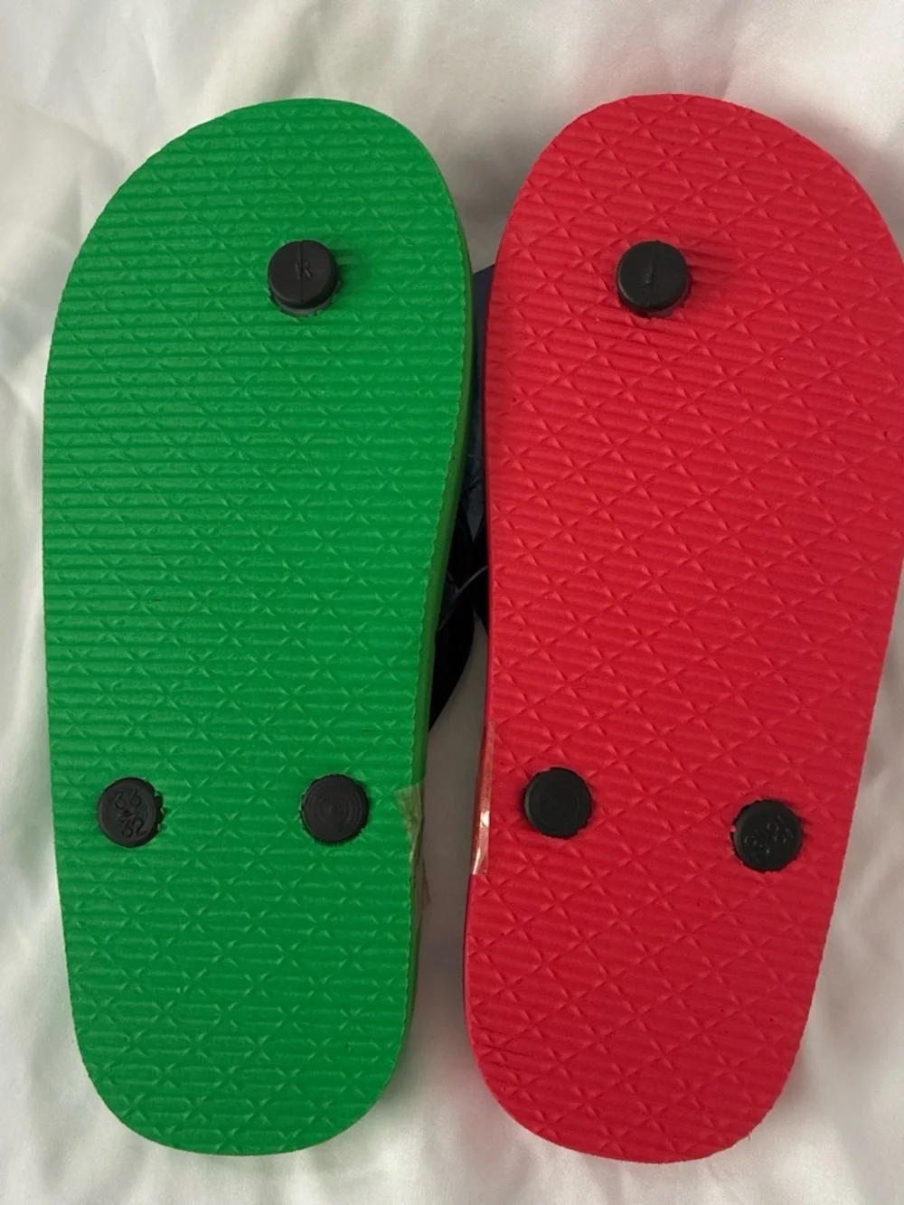 Nintendo Mario Kart Flip Flops with Black Straps and Multicolor Graphic